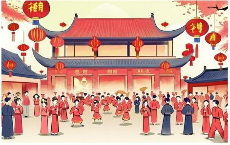 A_Daily life in Tang Dynasty China showing society culture and traditions