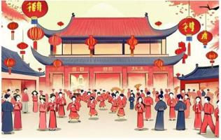 A_Daily life in Tang Dynasty China showing society culture and traditions